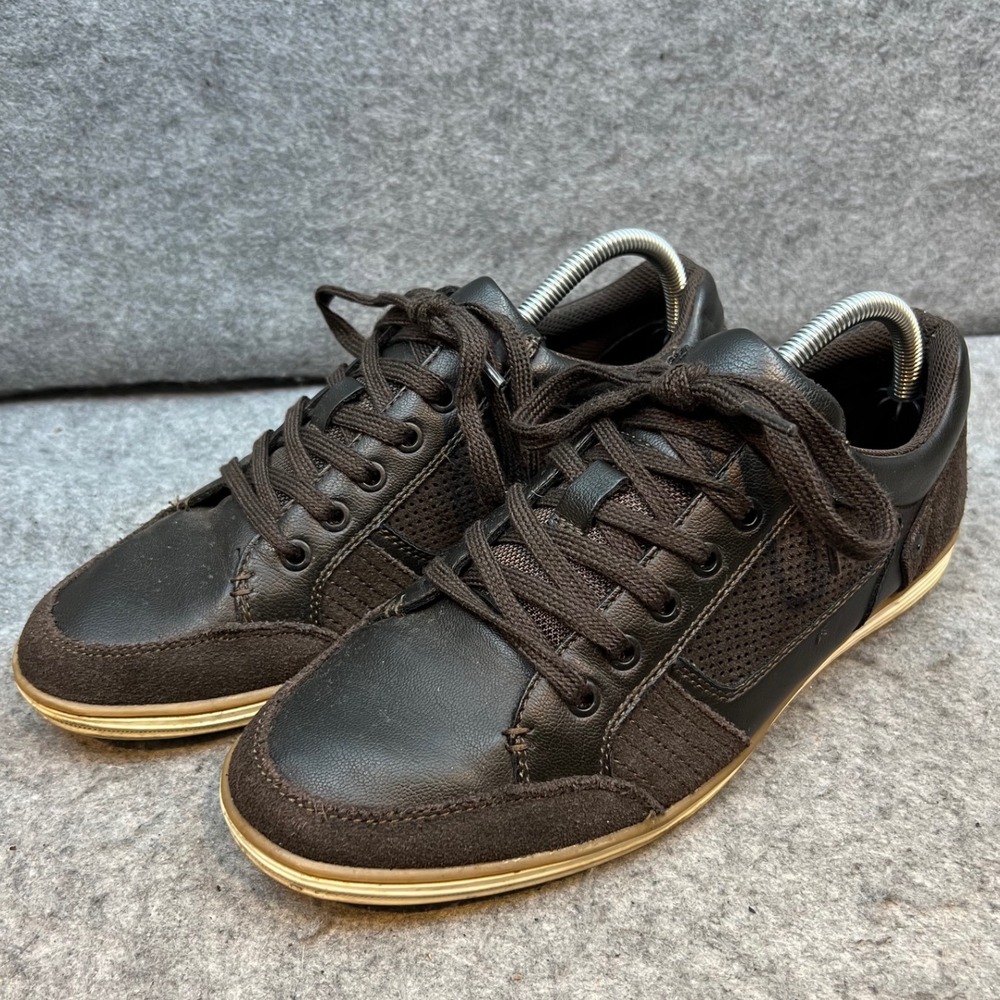 Calvin Klein‎ Men's Brown Leather Suede Casual Sneakers Shoes Comfort Size 9